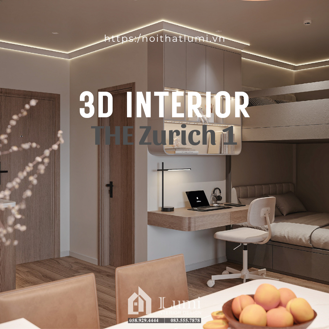 Giao Thoa Giữa Sắc Kem Tinh Bản Và Hơi Thở Đương Đại Căn Hộ 1PN+ The Zurich