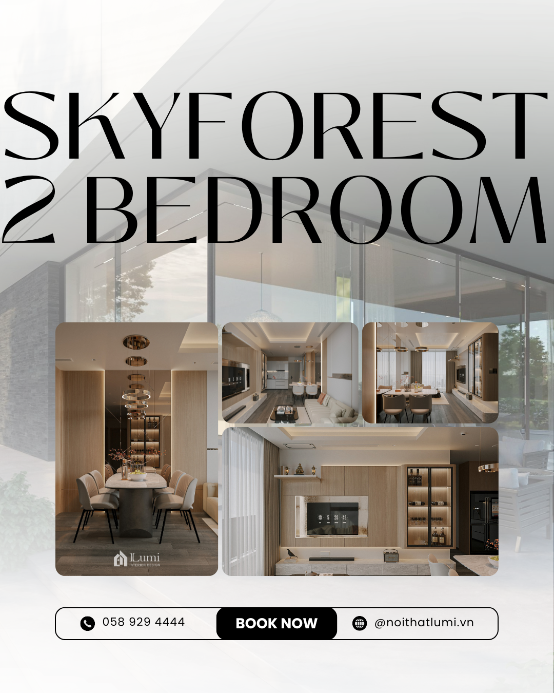 BẢN GIAO HƯỞNG CỦA ÁNH SÁNG VÀ VẬT LIỆU: KIỆT TÁC 2 PHÒNG NGỦ TẠI SKYFOREST