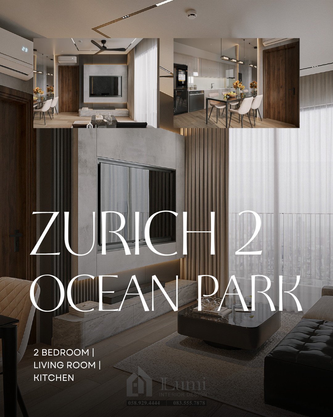 Căn Hộ 2PN Anh Thanh – Phân Khu Zurich 2 OCP | Ngôn Ngữ Modern Luxury Tinh Bản