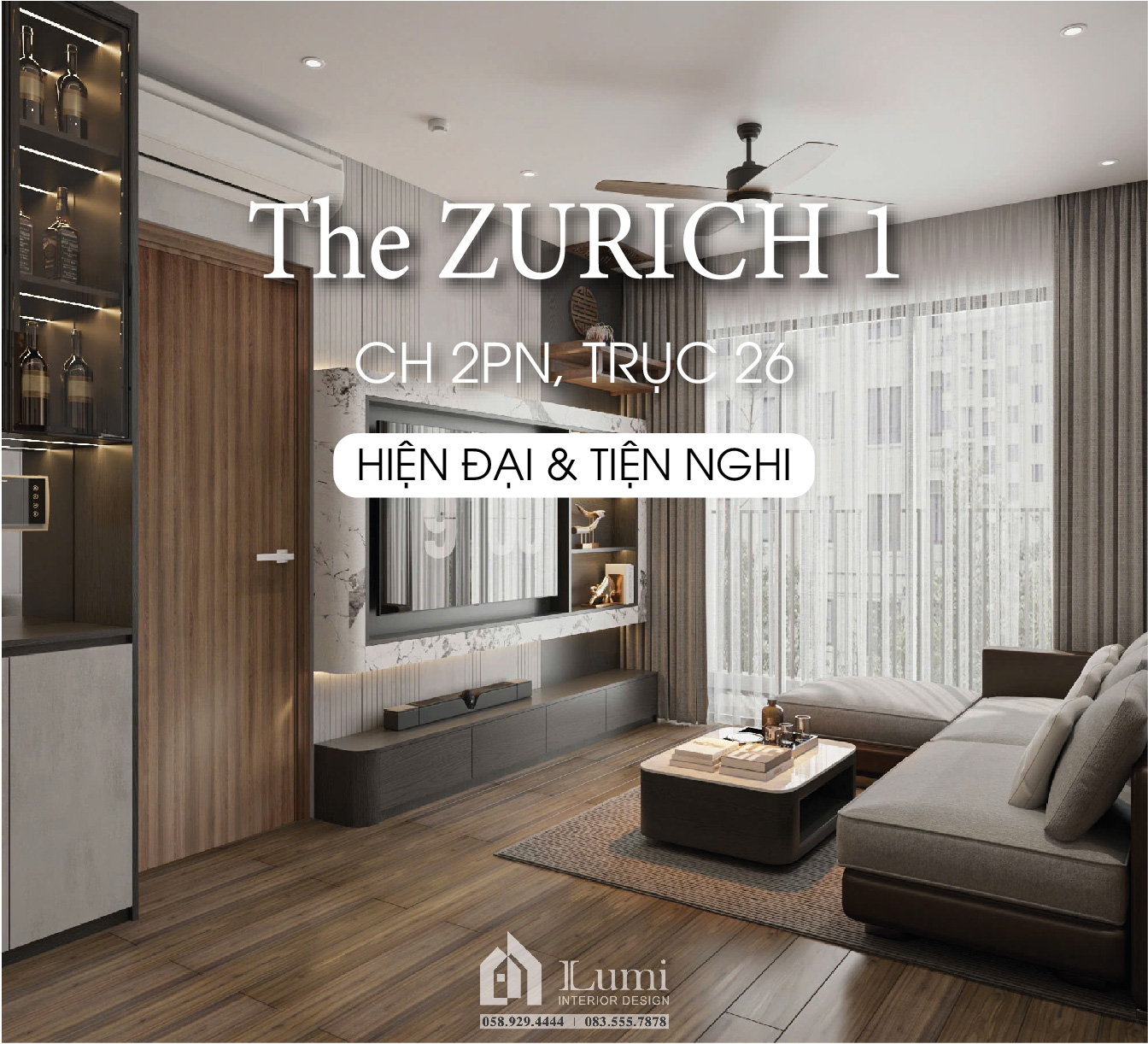 DỰ ÁN CĂN 2 PHÒNG NGỦ TẠI THE ZURICH 1 – GIAO THOA GIỮA NGHỆ THUẬT VÀ HƠI THỞ ĐƯƠNG ĐẠI